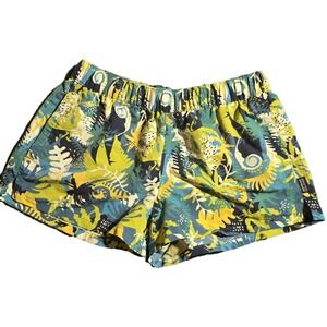 Patagonia Womens Baggies Shorts Tropical Floral Print Blue Green XS Tropical